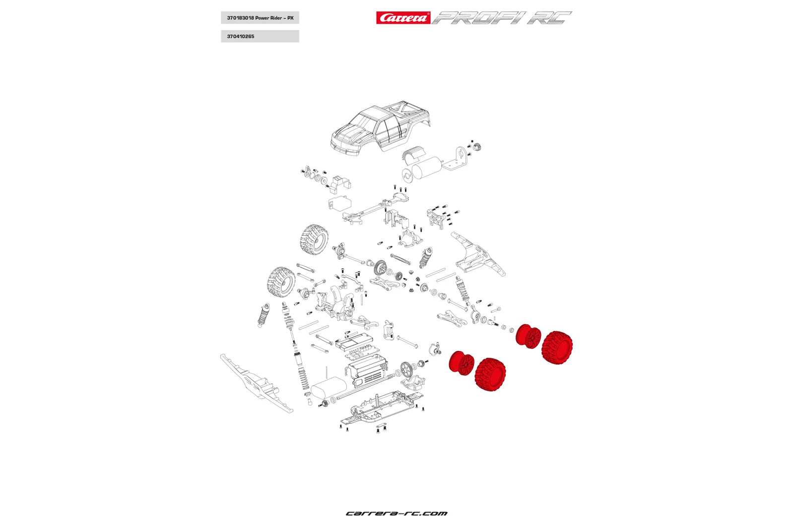 Reifen für Red Fibre (183002) (183001), Fibre Monster (183003), Power Rider (183004)