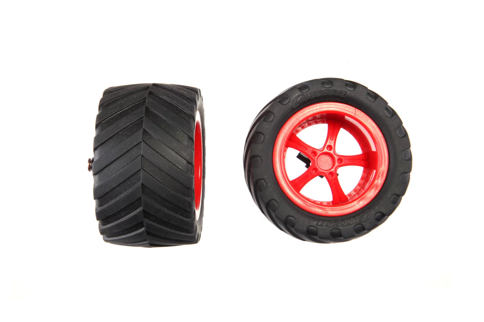 2 voorwielen (banden+velgen) + wielophanging voor Neon Racer II #181054