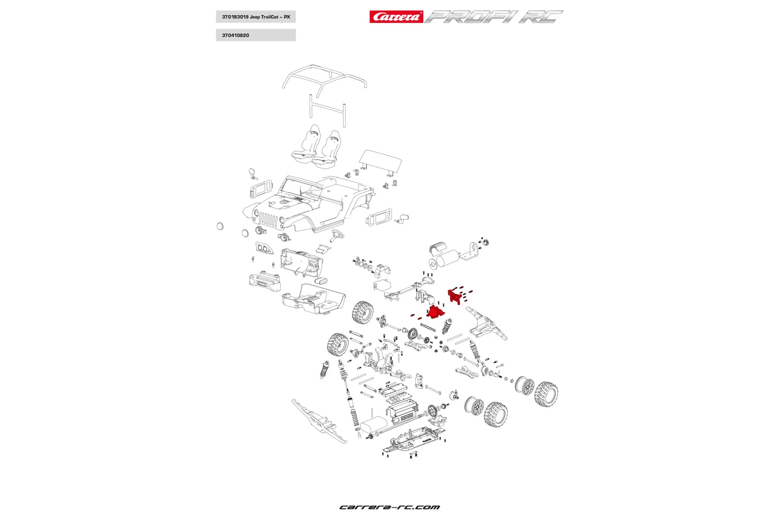 Dämpferbrücke vorne oder hinten/ Getriebebox/ Schrauben - Profi RC