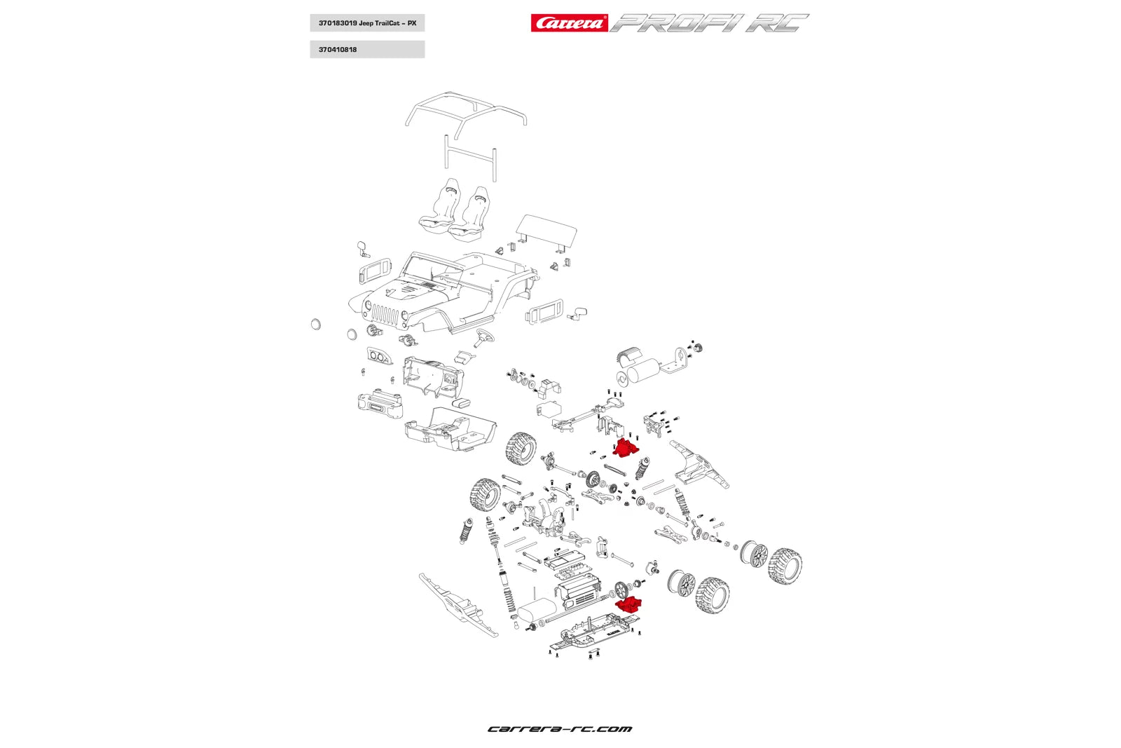Getriebebox oben/unten (hinten) - Profi RC