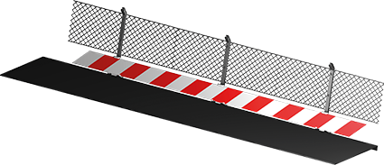 Guard Rail Barriers with Debris Fencing (2m)