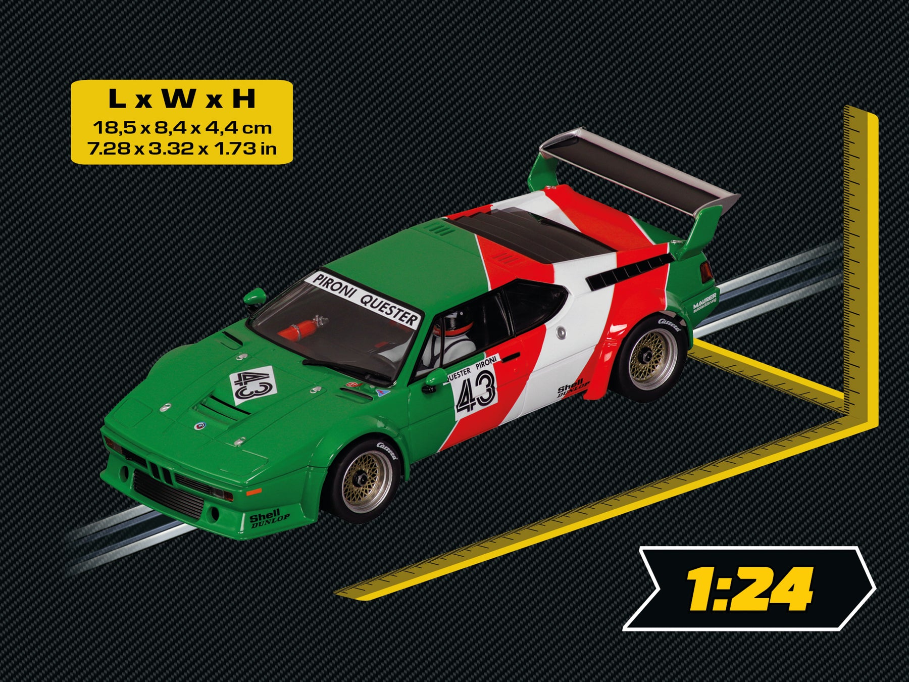 BMW M1 Procar „BMW France, Dieter Quester, č.43"