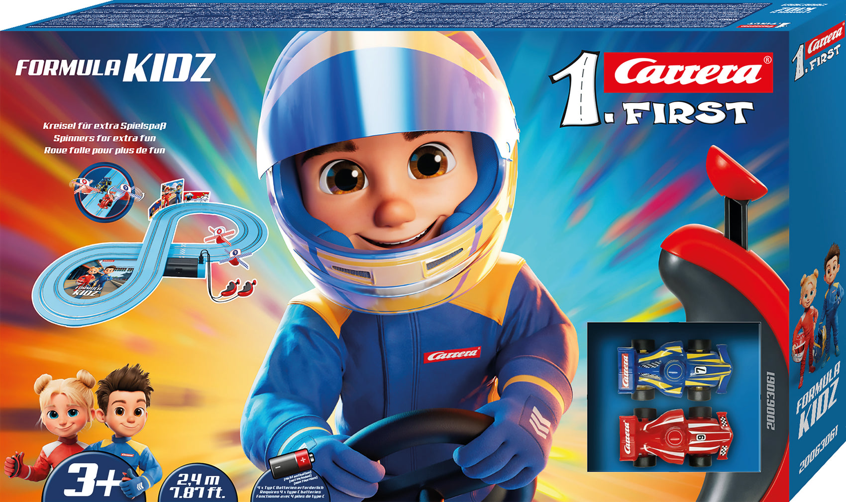 Carrera Mario Kart – Circuit RC Sous Licence – 2 Véhicules Mario Et Luigi – 45 éléments, Arche, Techno 2.4 GHz – Dès 6 Ans