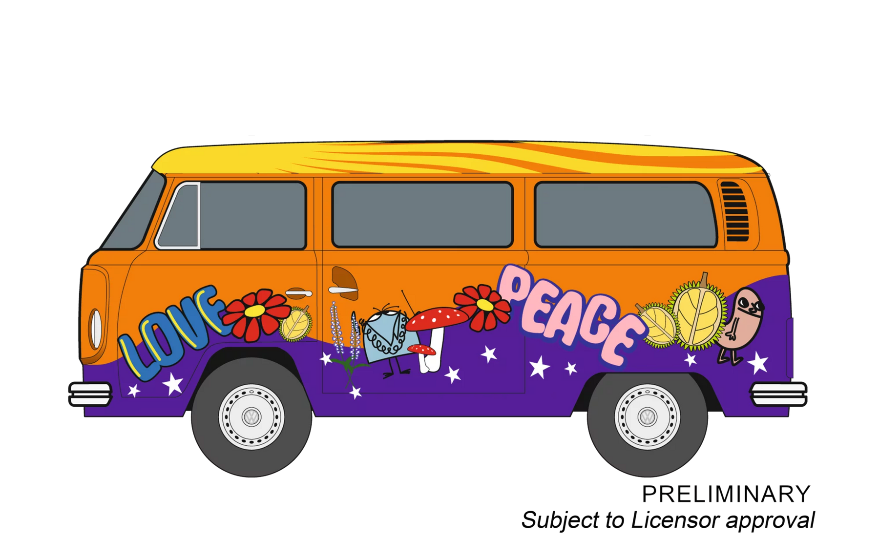 VW Bus T2b "Peace and Love"