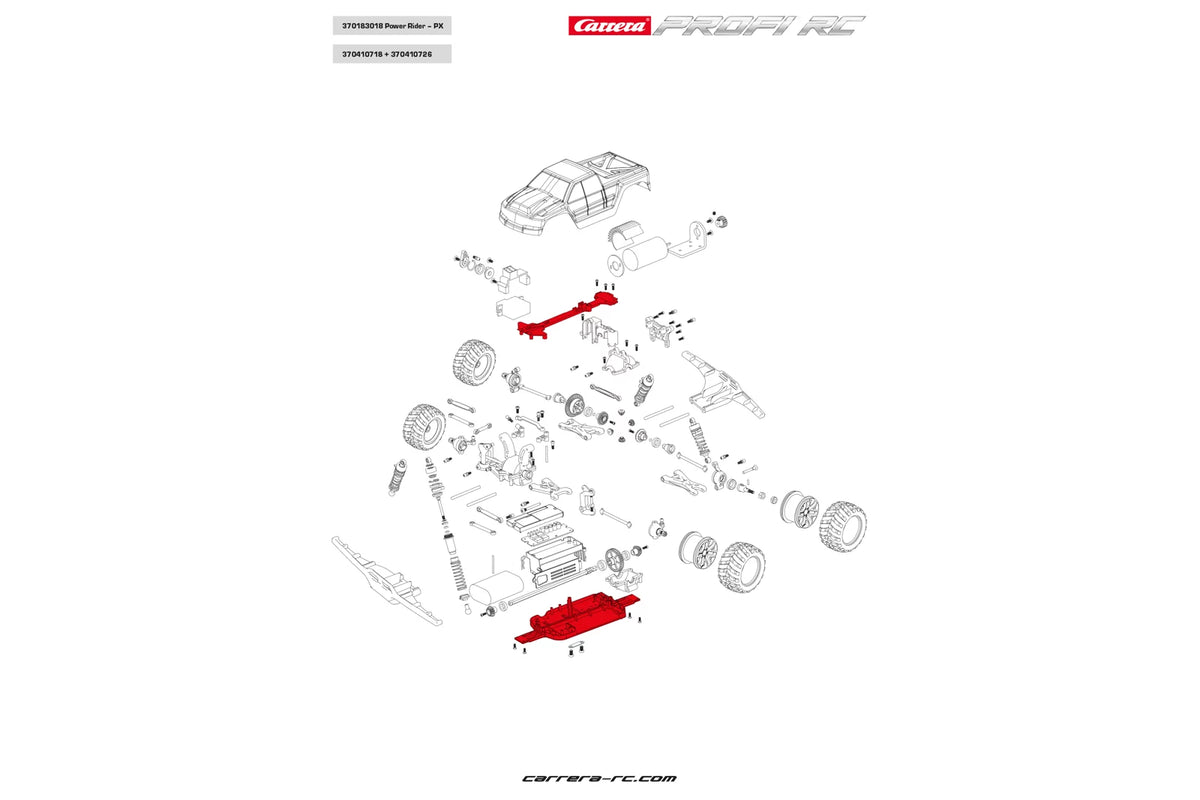 Carrera RC Profi Ford Chassie + Topdeck #183017