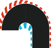 Haarnadelkurve 180° L/R