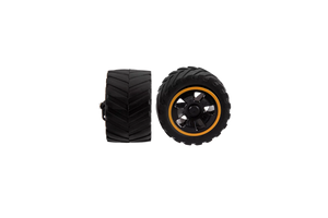 2 front wheels with steering knuckle