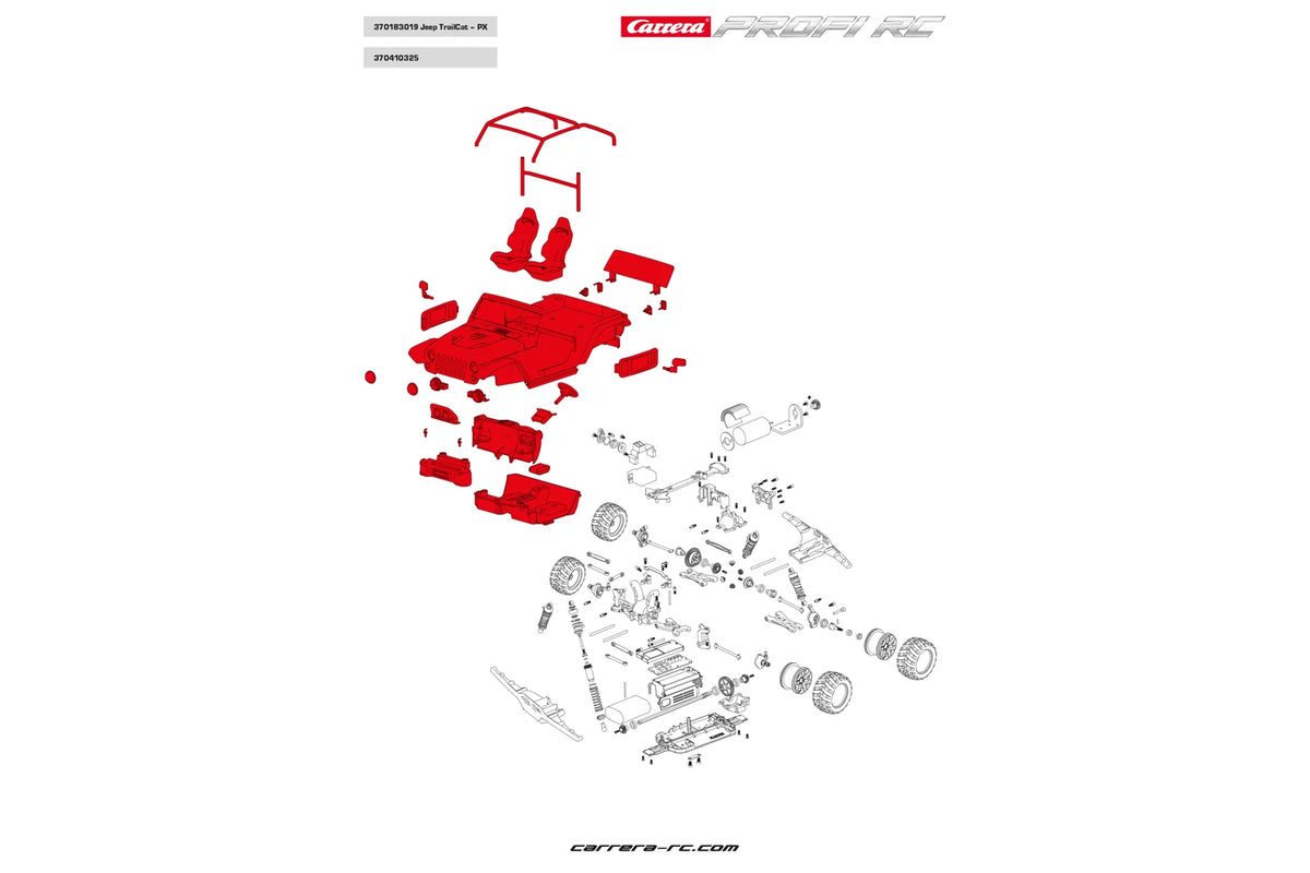 Carrera Profi RC Offroad Karosserie - Jeep Trailcat Komplett für 183011