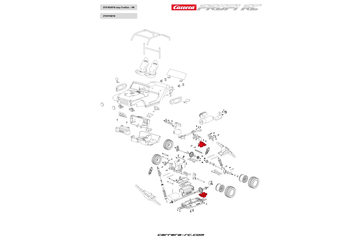 Getriebebox oben/unten (hinten) - Profi RC