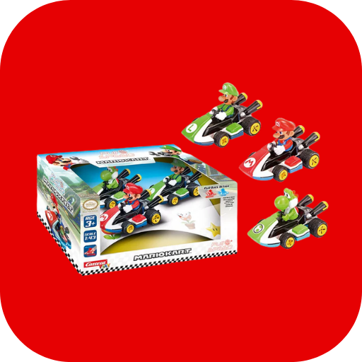 Mario Kart™ Action mit bekannten Helden