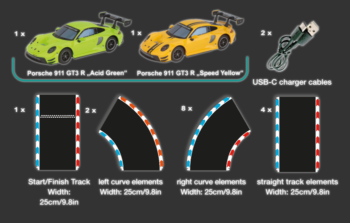 Revolutionary racing fun: The Speedway to Hell Scope of delivery